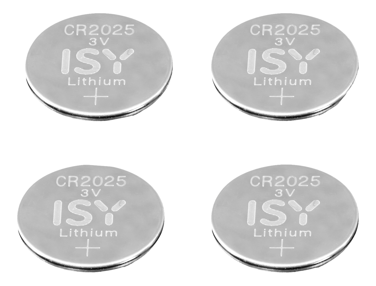 ISY CR2025 3V Lithium 4 Stück - Knopfzellen (Silber)