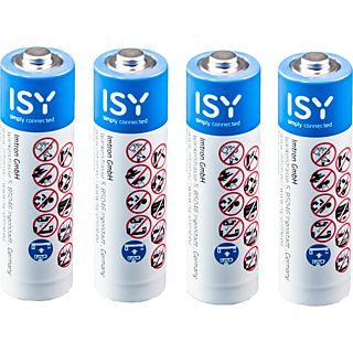 ISY 4x Alkaline AA/LR06 - Mignonbatterien (Weiss/Blau)