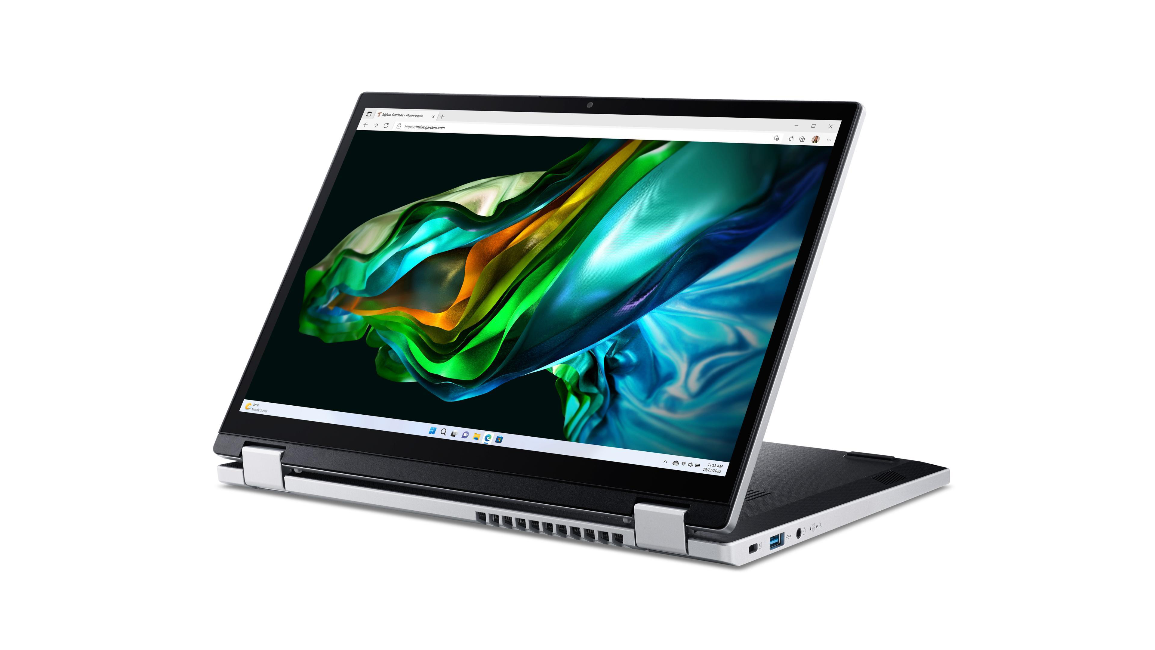 Laptop mit Website-Anzeige.