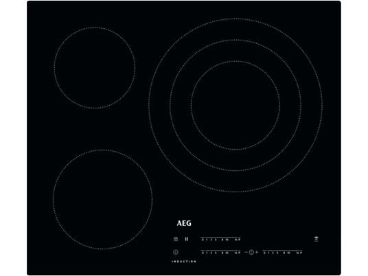 Placa inducción - AEG IKB63401CB, 3 zonas, Zona Flex, Función PowerBoost, 60 cm, Negro