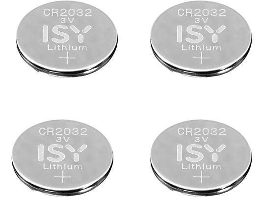 ISY CR2032 3V Lithium 4 Stück - Knopfzellen (Silber)