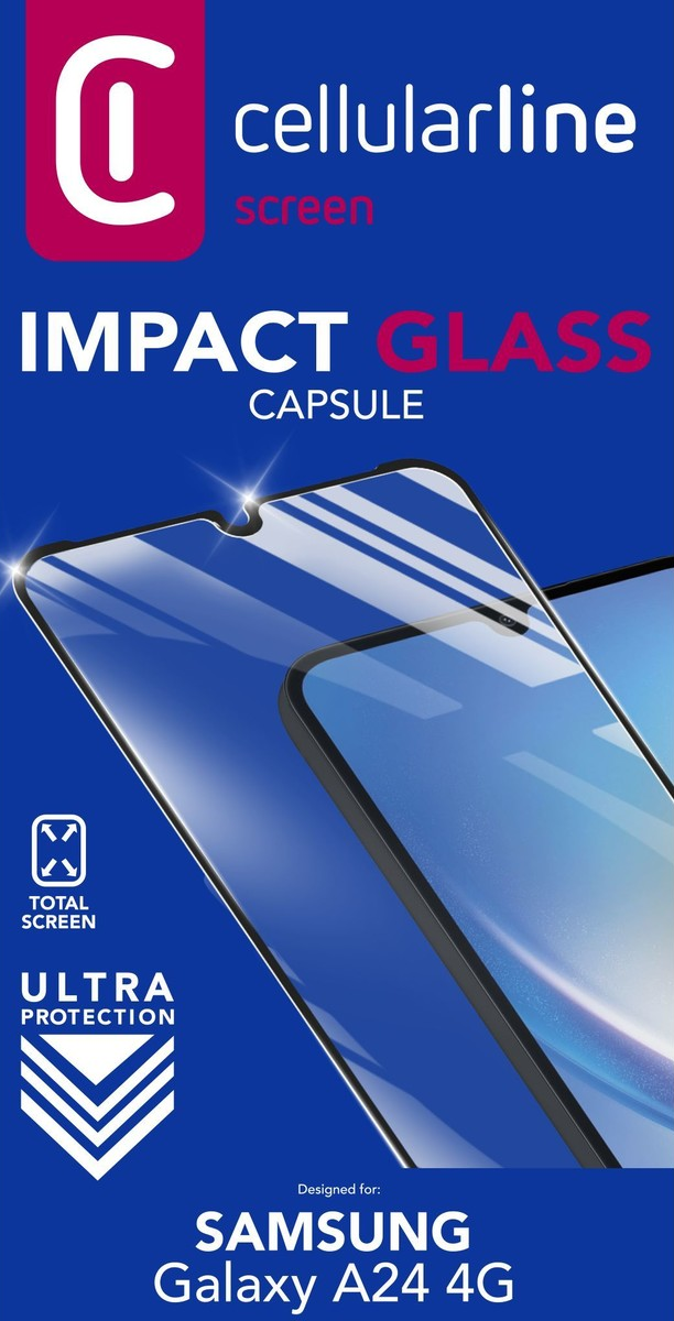 Blauer Poster, entworfen für Samsung Galaxy A24 4G, mit Displayschutzfolie.