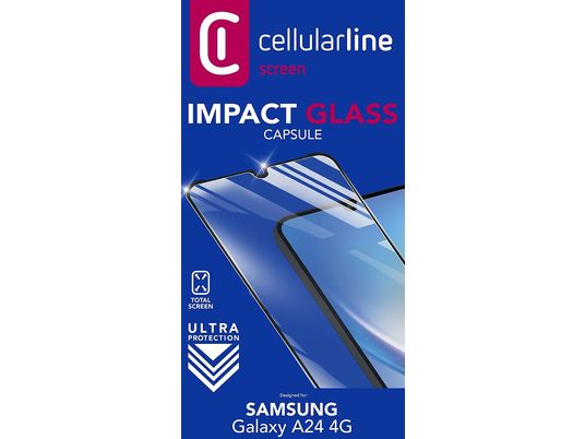 CELLULARLINE Impact Glass - Verre de protection (Convient pour le modèle: Samsung Galaxy A24 4G/ A25)