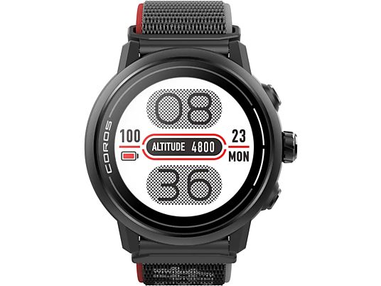 COROS Apex 2 - Smartwatch (Larghezza attacco cinturino 20 mm, Nylon, Nero)