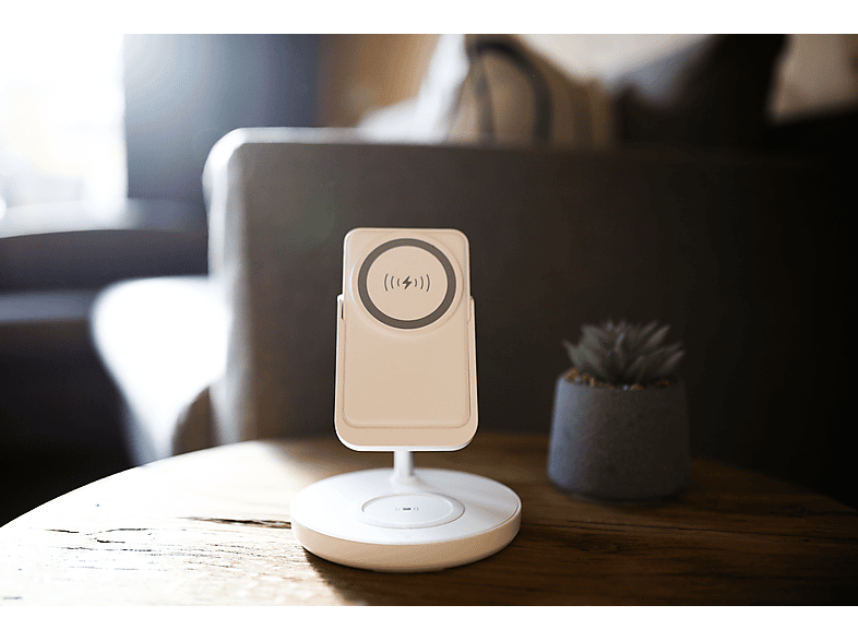 Thumbnail - ISY IMC-5210 2-in-1 kabellose 5.000 mAh Powerbank Universal, Weiß