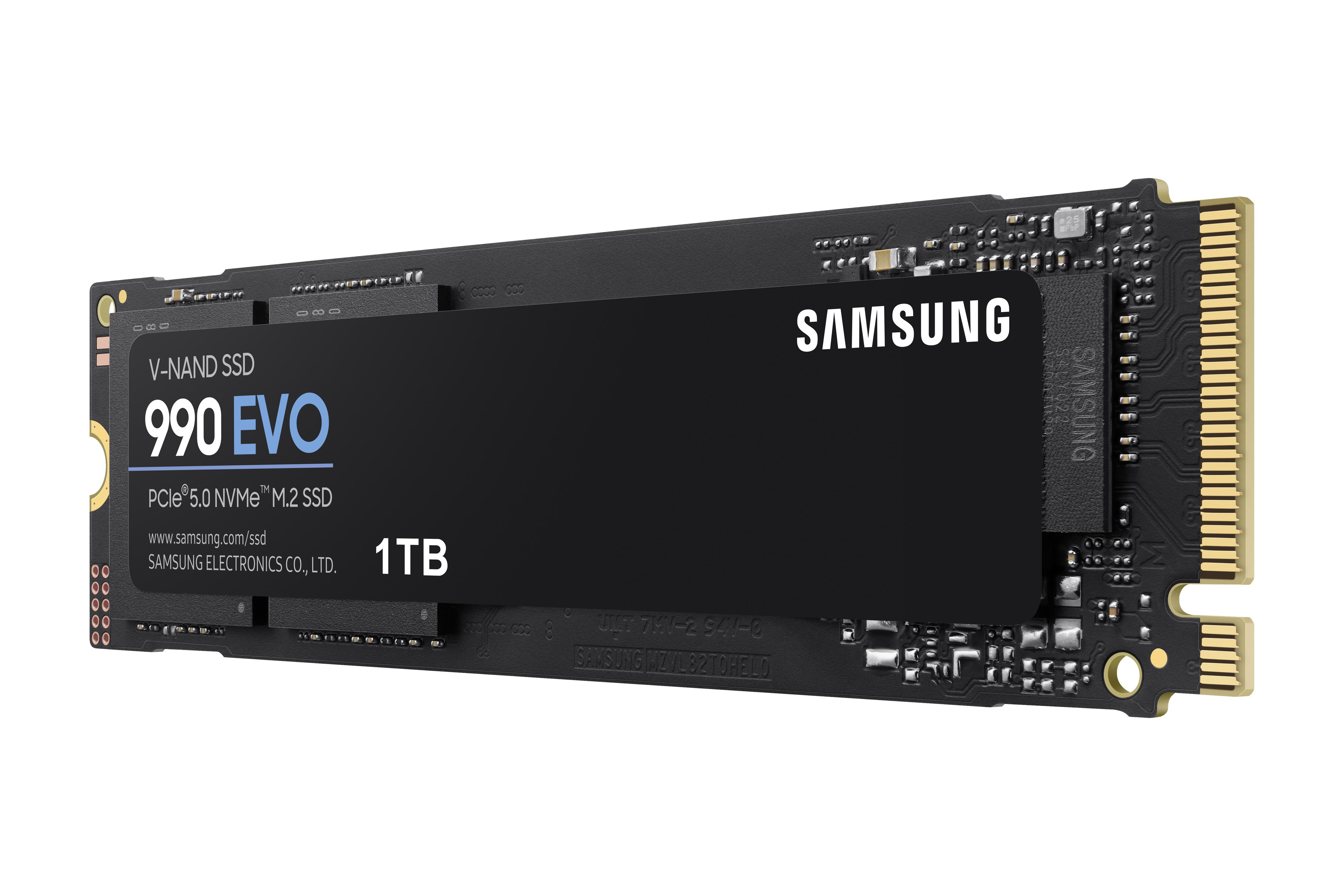 1 via Festplatte, TB SSD SAMSUNG PCIe, M.2 EVO 990 intern