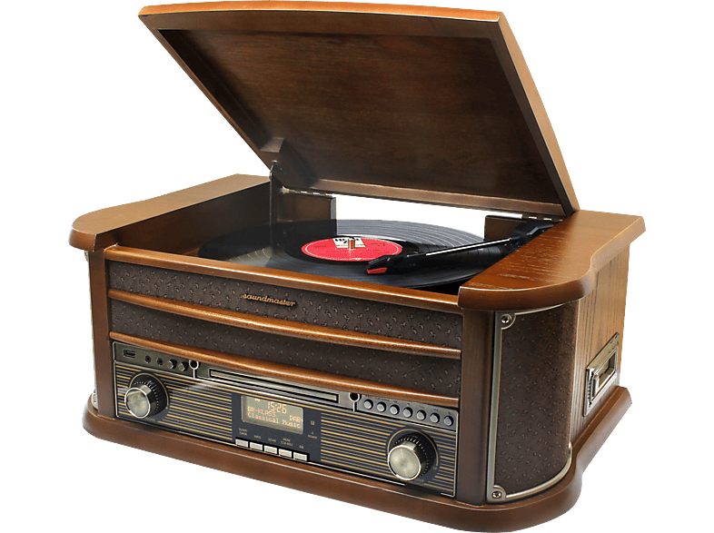 SOUNDMASTER NR565DAB Plattenspieler Braun, aus Holz