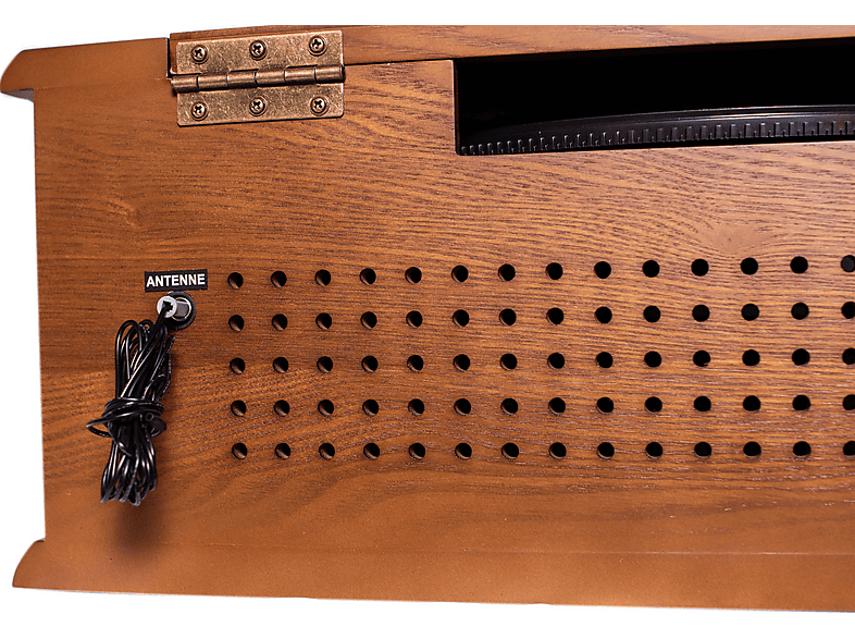 Soundmaster NR565DAB Nostalgie Stereoanlage mit DAB+/UKW Radio, Plattenspieler, CD/MP3, USB, Encoding, Kassette, Bluetooth; Kompakt Anlage — Foto 4 von 5