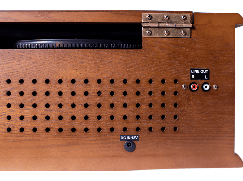 Soundmaster NR565DAB Nostalgie Stereoanlage mit DAB+/UKW Radio, Plattenspieler, CD/MP3, USB, Encoding, Kassette, Bluetooth; Kompakt Anlage — Foto 5 von 5