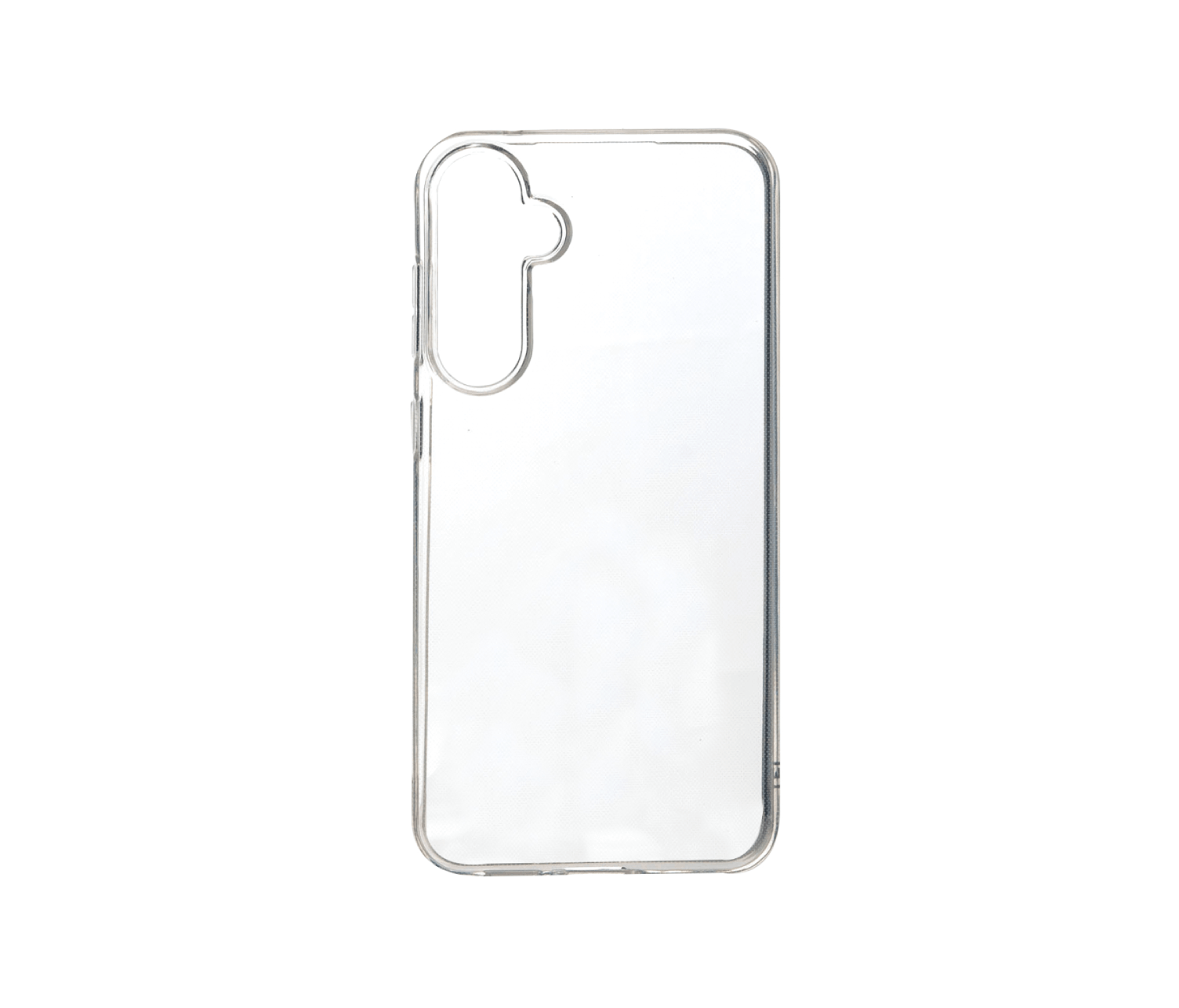 Funda transparente para teléfono. Diseño transparente y sencillo, con recortes para botones y cámara.