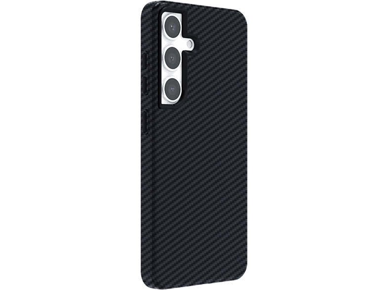 Funda móvil - ISY ISC 3738, Samsung, Galaxy S24, Fibra de carbono, Negro