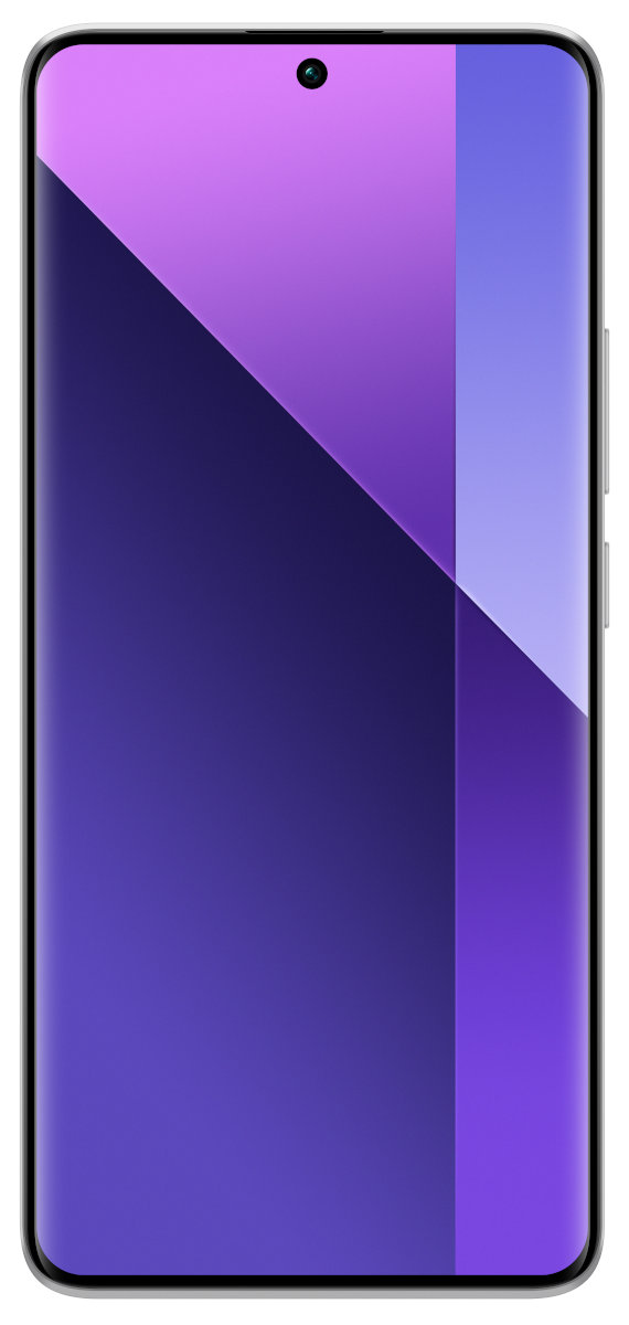 Smartfon z kolorowym wyświetlaczem i zakrzywionym ekranem.