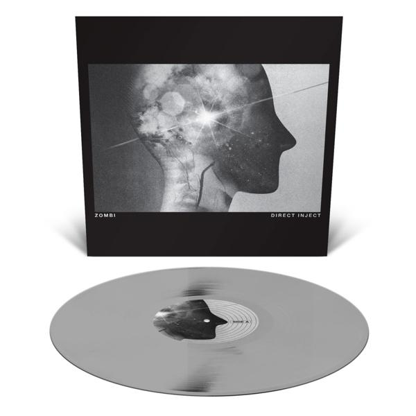 Schallplatte mit Albumcover, das ein menschliches Profil mit Sternen im Gehirn zeigt.
