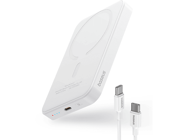 BASEUS Magsafe Mini Wireless 5.000 mAh 20W Taşınabilir Şarj Cihazı Beyaz_1