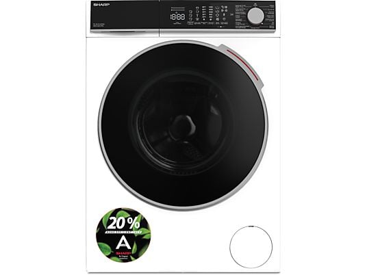 SHARP Wasmachine voorlader A -20% (ESNL814CWDABE)