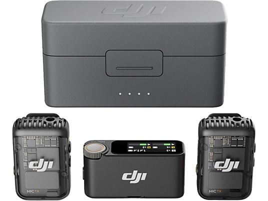 DJI Mic 2 (1 TX + 1 RX) - Tonaufnahmesystem (Schattenschwarz)
