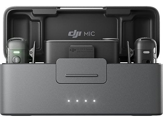 DJI Mic 2 (1 TX + 1 RX) - Sistema di registrazione del suono (Shadow Black)