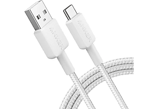 ANKER 322 USB-C to USB-A 1.8m 30W Güç Destekli Şarj/Data Kablosu Beyaz A81H6
