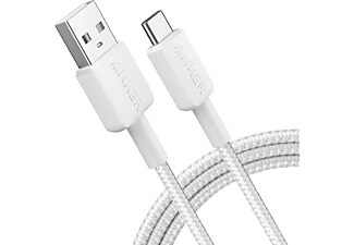 ANKER 322 USB-C to USB-A 1.8m 30W Güç Destekli Şarj/Data Kablosu Beyaz A81H6_0