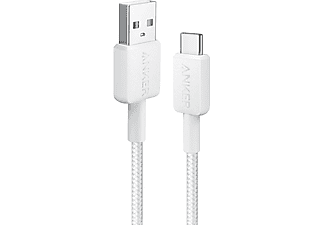 ANKER 322 USB-C to USB-A 1.8m 30W Güç Destekli Şarj/Data Kablosu Beyaz A81H6_1