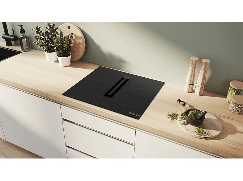 Bosch PVS611B16E Serie 4 Kochfeld mit integriertem Dunstabzug (592 mm breit, 522 mm tief, Glaskeramik, Induktion, EEK: B) — Foto 3 von 3