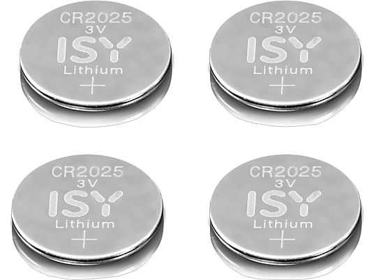 ISY CR2025 3V 4 pezzi - Batteria a bottone (Argento)