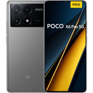 Móvil - Poco X6 Pro, Gris, 256GB, 8GB RAM, 6.67" AMOLED 1,5K, Dimensity 8300-Ultra, 5000 mAh, Xiaomi HyperOS, Android,