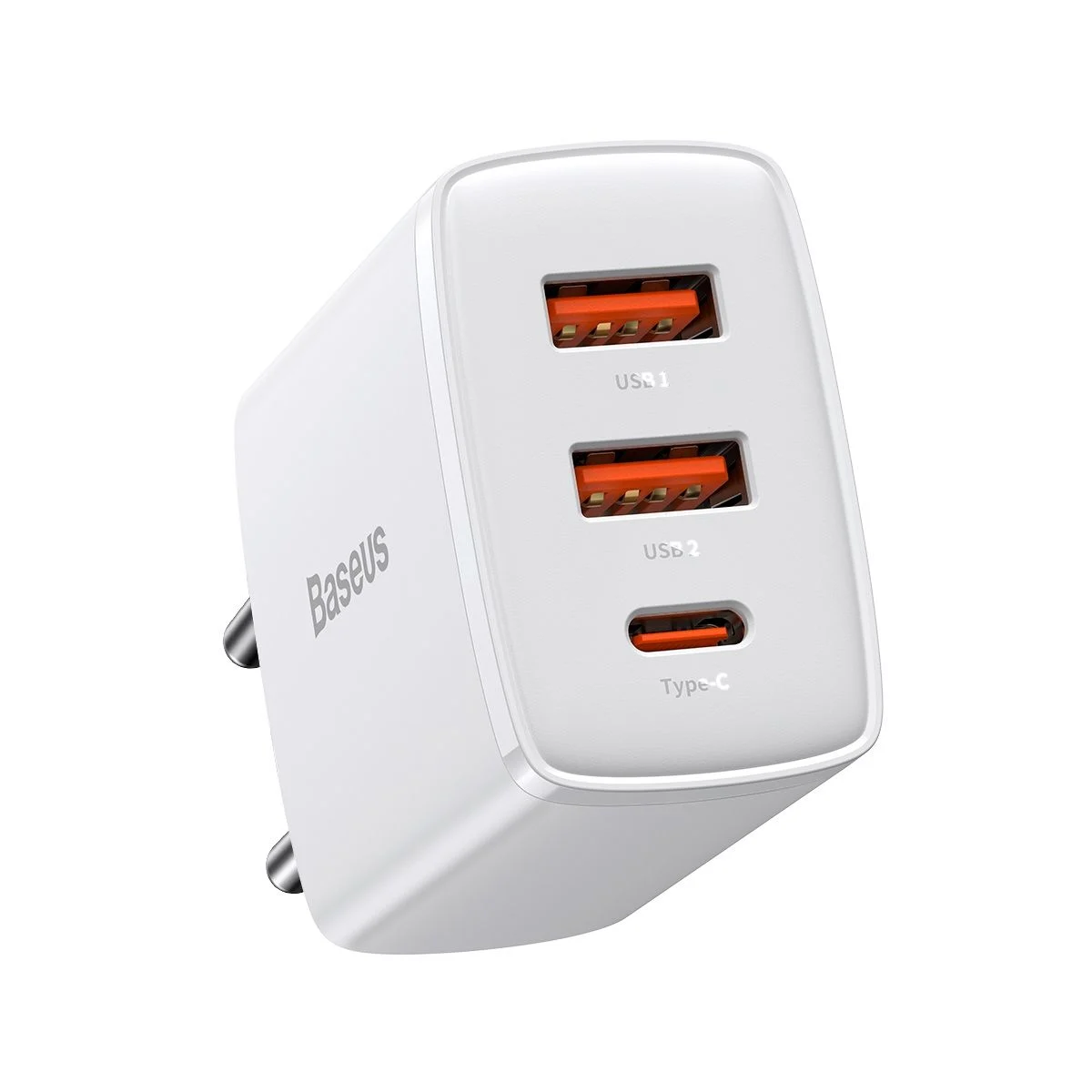 BASEUS Compact 30W 2U+C QC. Seyahat Şarjı Adaptörü Beyaz