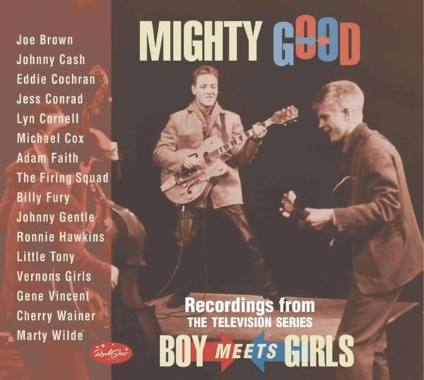 Albumcover, Titel 'Mighty Good', Musiker und ein Vintage-Farbschema.
