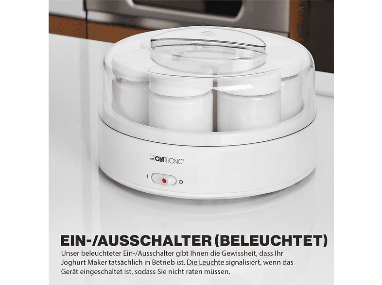 Clatronic JM 3344 Joghurt-Maker; Joghurtzubereiter — Foto 4 von 5