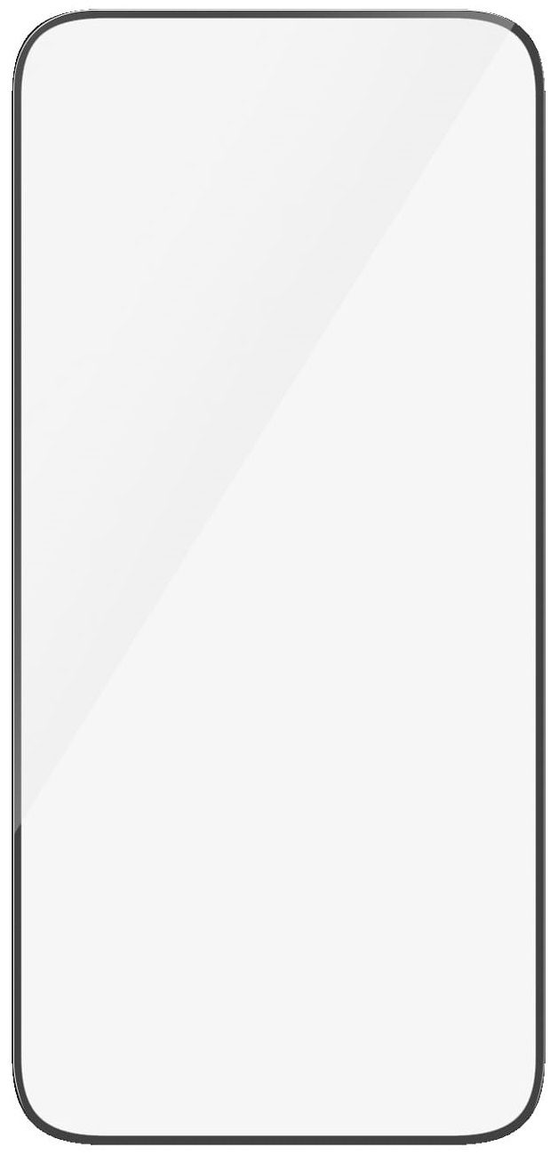 Przezroczysta osłona ekranu ze szklanym czarnym obramowaniem do telefonu.