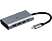 ISY IAD-1022-1 USB 3.1 Type-C Multiport adapter, 1x 4K HDMI, 2xUSB-A, 1x LAN, 1xUSB-C (2V225517), szürke