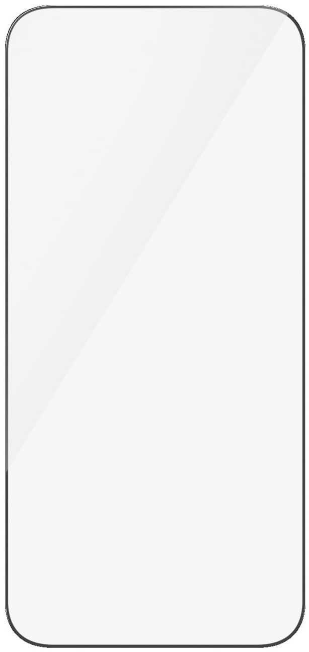 Przezroczysta osłona ekranu do telefonu, na białym tle.