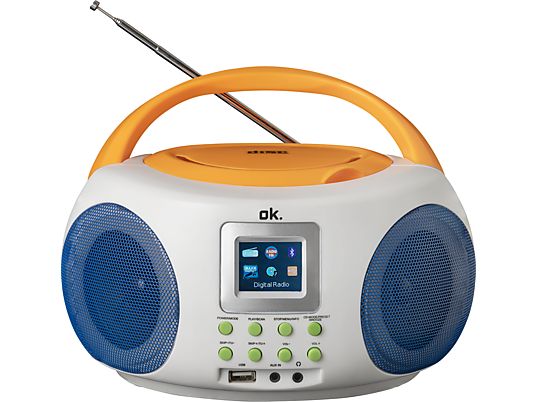 OK ORC 515 DAB+ Colorful Boombox - Radio con DAB+ (DAB+, FM, Multicolore)