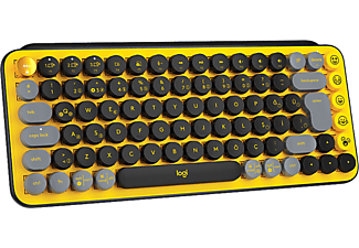 LOGITECH POP Keys Blast Özelleştirilebilir Emoji Tuşlu Mekanik Kablosuz Klavye - Sarı & Siyah Outlet 1220553