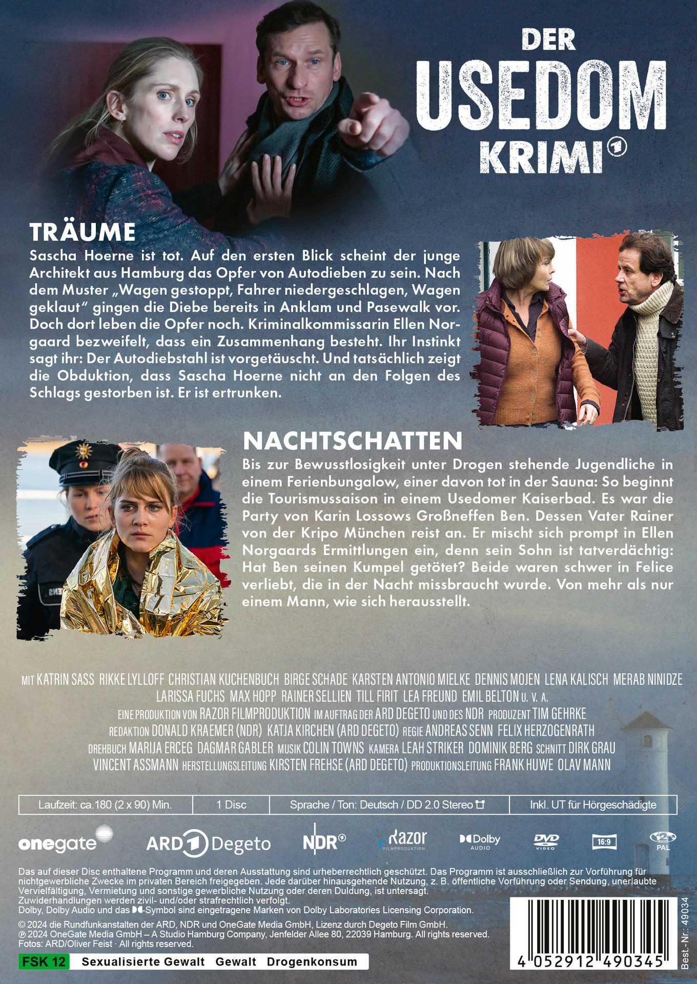 DVD-Hülle mit Text und Bildern. Schauspieler sind abgebildet, der DVD-Titel ist sichtbar.