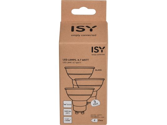 ISY ISYLED GU10, 4.7W, 3er Pack - LED Lampe