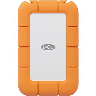 Disco duro SSD externo 2TB - Lacie Rugged, 2TB, USB-C, 2.5", Naranja