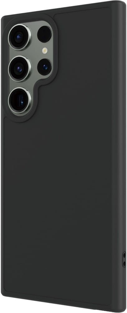 Czarny smartfon z potrójnym aparatem z tyłu.