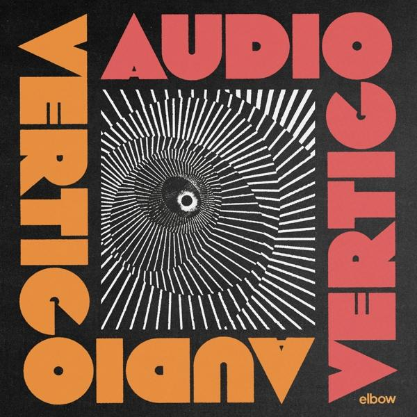 Ein Albumcover mit einer spiralförmigen optischen Täuschung und dem Wort 'AUDIO VERTIGO' in Rot und Orange.
