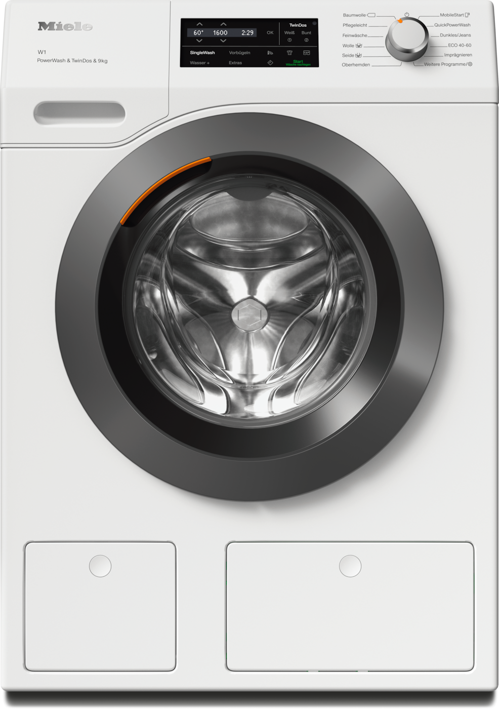 MIELE WCI 870 WPS PWASH&TDOS&9KG W1 Chrome Edition Waschmaschine Frontlader (9 kg, 1600 U/Min., A, Frontlader)