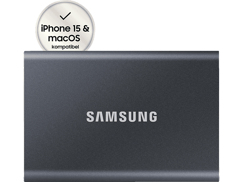 PC/Mac SAMSUNG TB Festplatte, T7 Titan SSD, 1 Portable grey extern, SSD