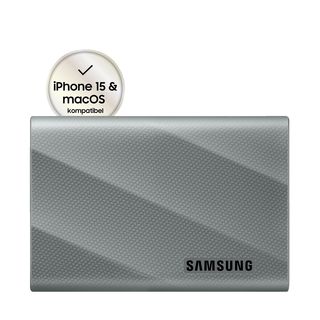 SAMSUNG T9 PC/Mac Festplatte, 1 TB SSD, extern, Grau