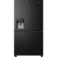 MediaMarkt HISENSE RS818N4TFC Amerikaanse koelkast Black Steel aanbieding