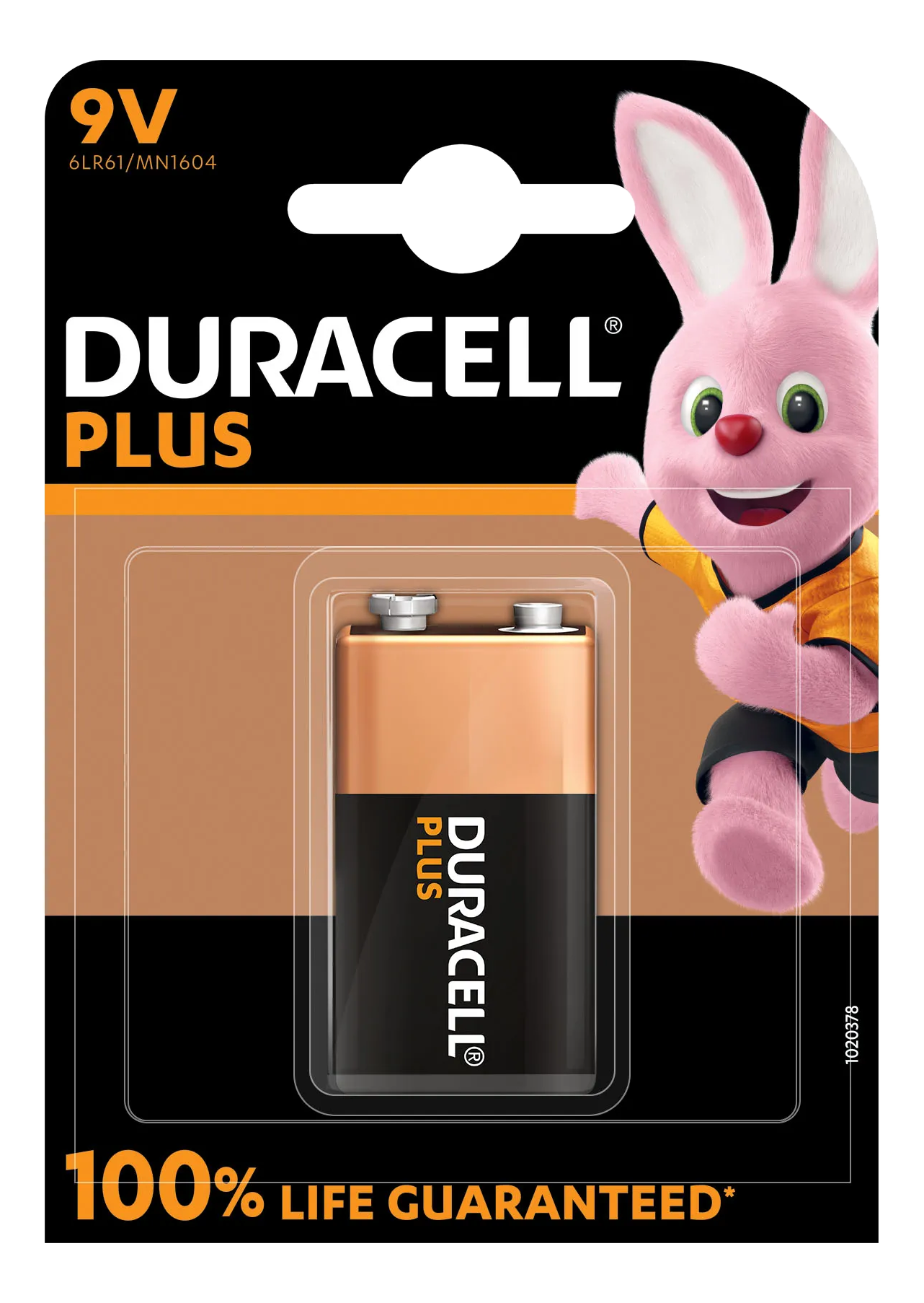 DURACELL Plus MN1604 9V/6LR61 K1 - Batterie (Schwarz/Kupfer)