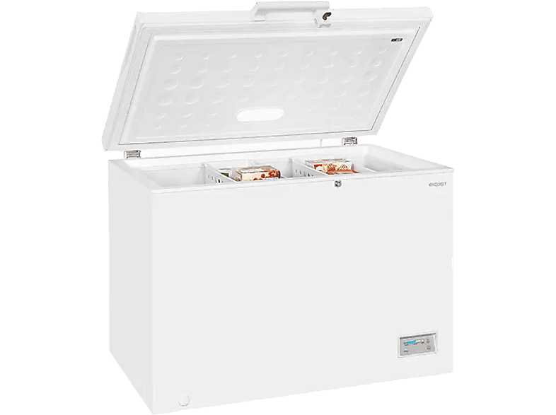 Exquisit GT320-HE-040E Gefriertruhe (E, 308 l, 850 mm hoch, Weiß)