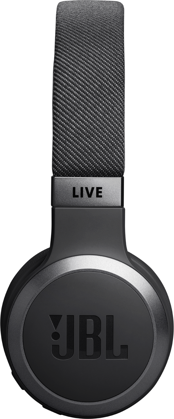 Casque JBL noir avec le mot 'LIVE' sur le bandeau.