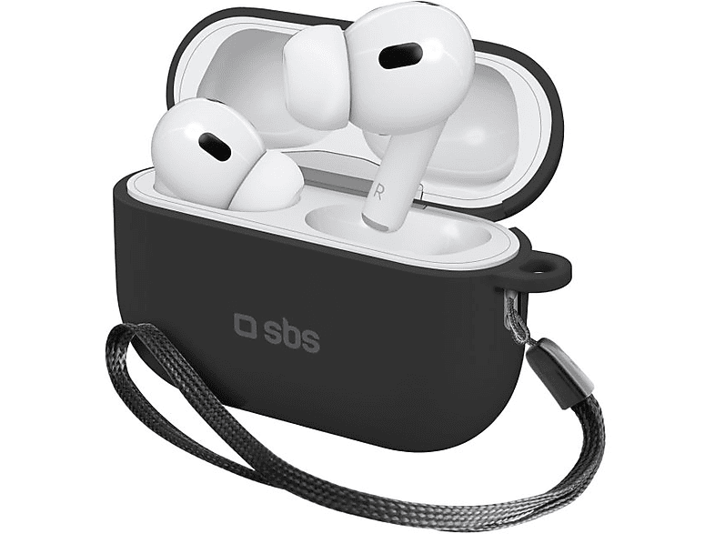 SBS 35218 Schutzhülle mit Schlaufe für Apple AirPods Pro 2/ AirPods Pro; Silikon-Etui