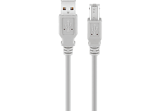 ISY IUB-1015 USB A-B összekötő kábel, USB 2.0, 1,5 méter (2V225500), szürke