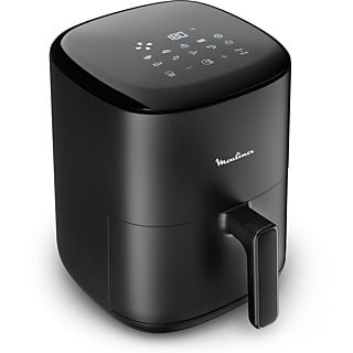 Freidora de aire - Moulinex Easy Fry Compact EZ1458, 1300 W, 3 L, 200 °C, 10 Programas, Tecnología Extra-Crisp, Temporizador, Panel Táctil LCD, Negro